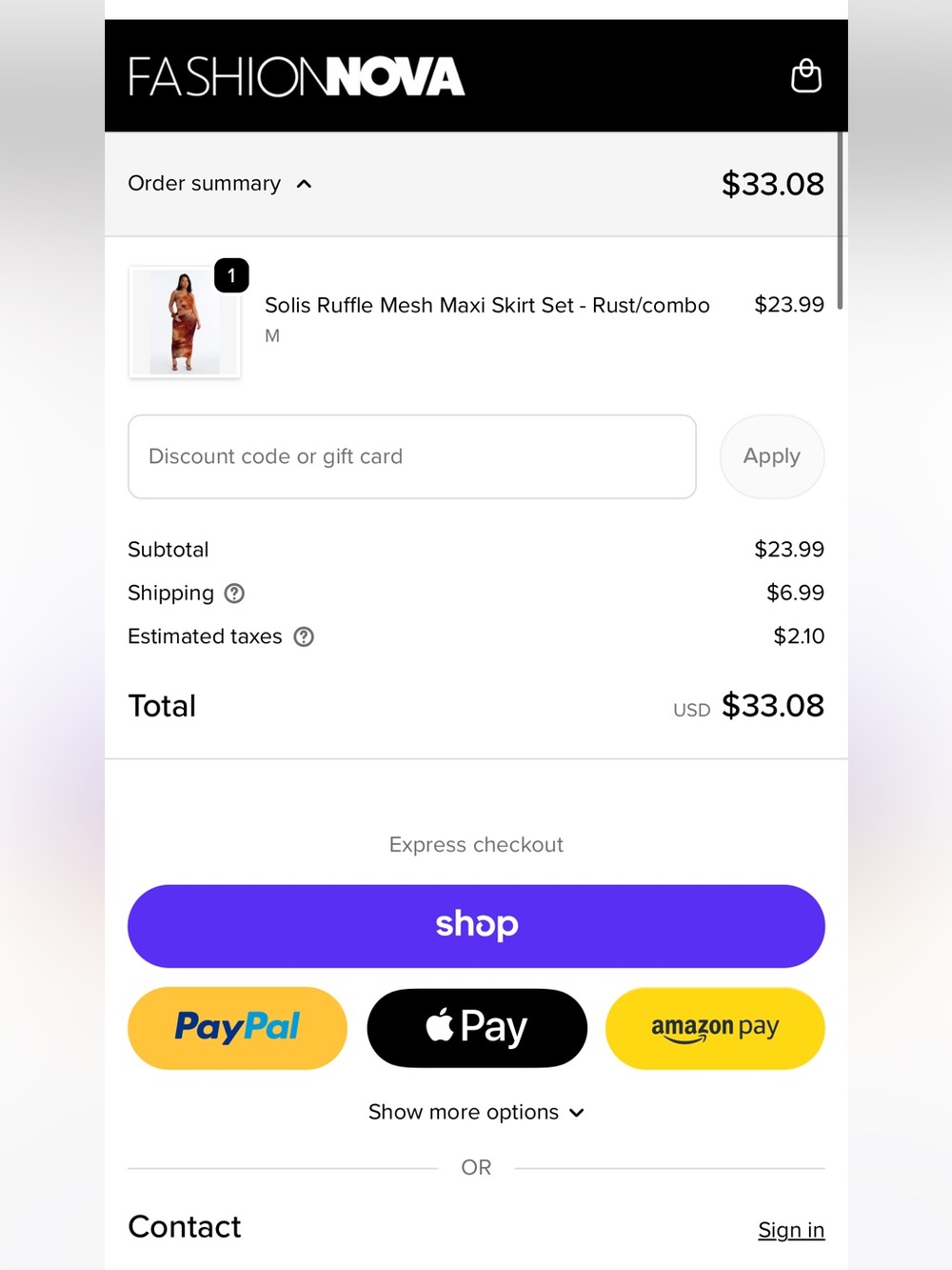 Fashion Nova Rust Tie-Dye One-Shoulder Crop Top & Midi Skirt Set NWT - Picture 8 of 8